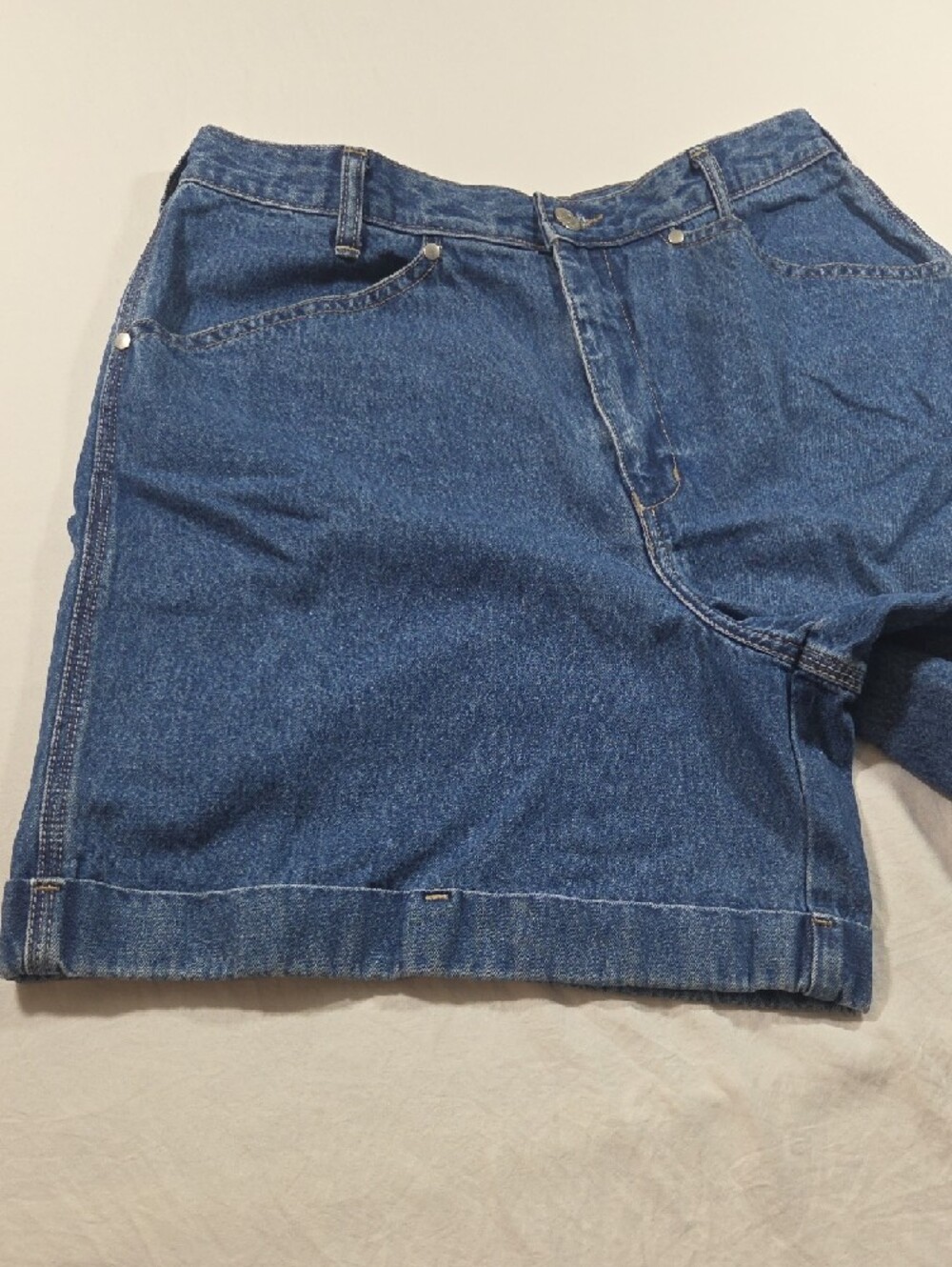 CENZA by Palmetto's Relaxed High-Waist Denim Bermudas Shorts Cotton Vintage 12 - Picture 5 of 10